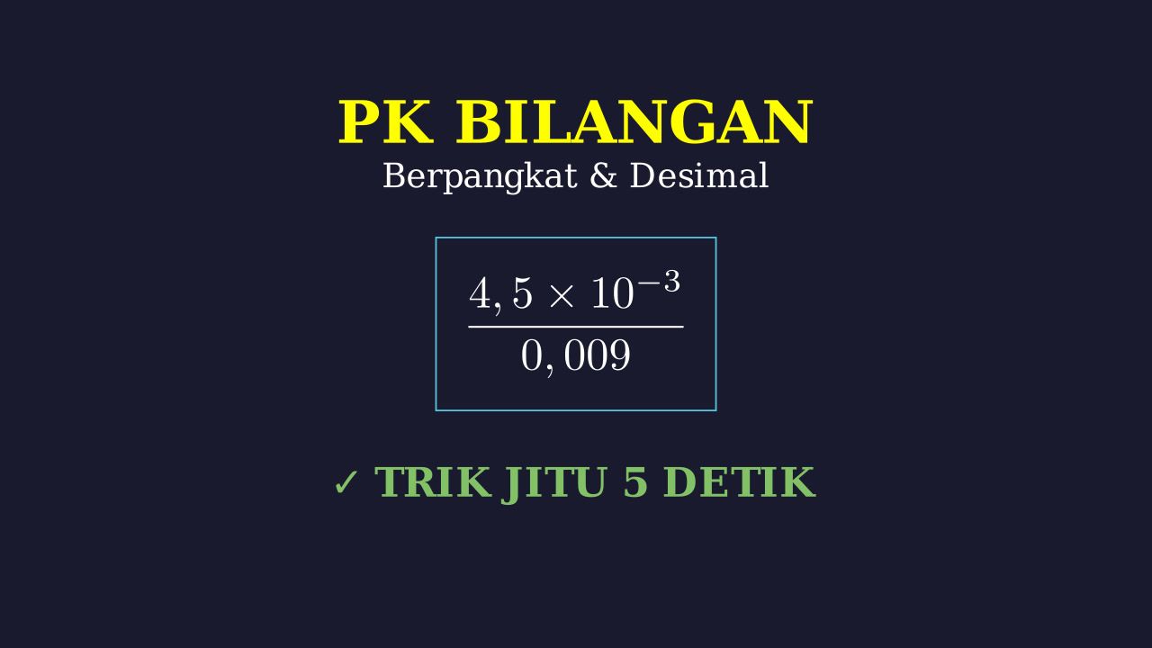 Operasi Bilangan Berpangkat dan Notasi Ilmiah
