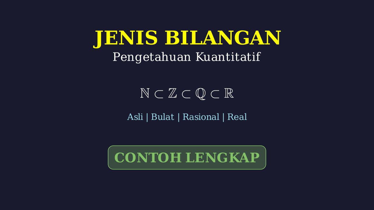 Jenis Bilangan: Panduan Lengkap