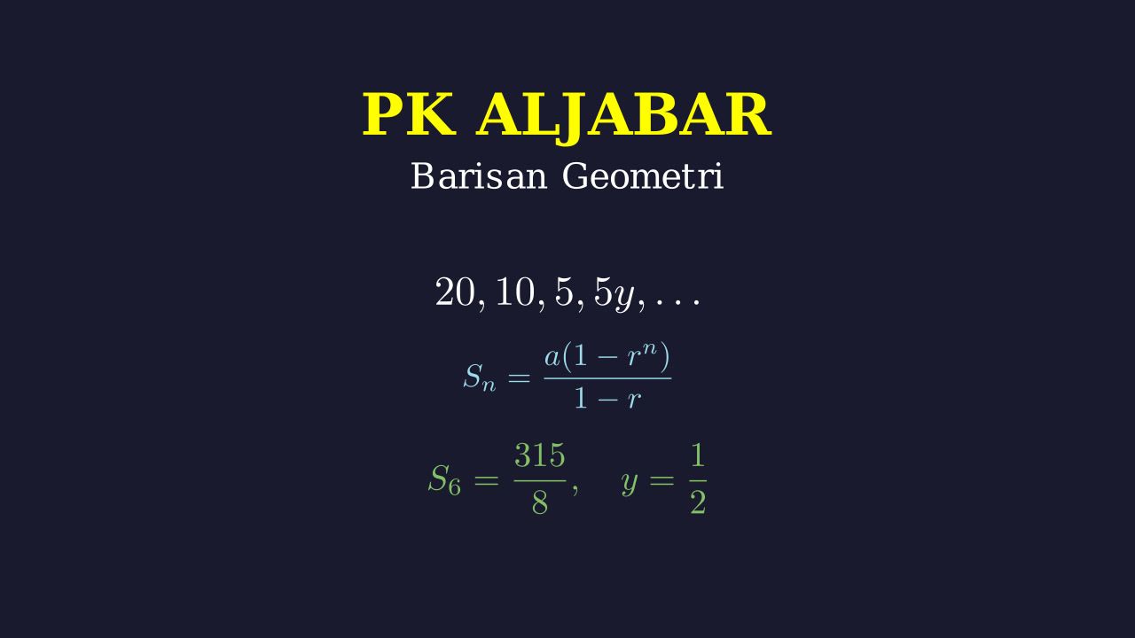 Barisan Geometri: Jumlah Suku dan Nilai y