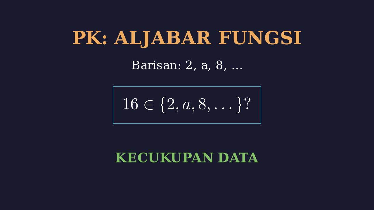 Barisan Bilangan: Kecukupan Data