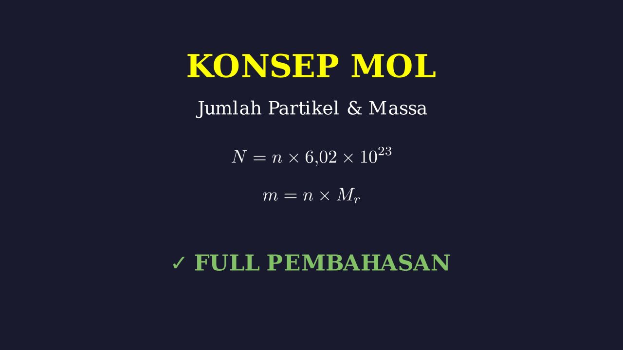 Konsep Mol: Menghitung Massa dan Partikel