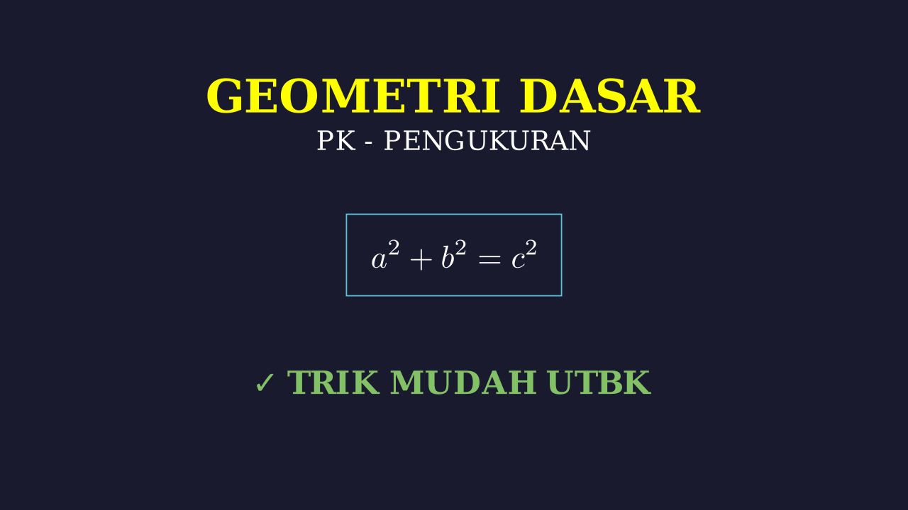 Geometri Dasar: Konsep Utama