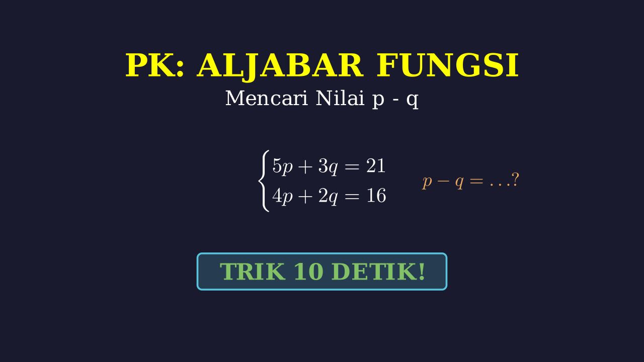 Menyelesaikan Sistem Persamaan & Nilai p-q