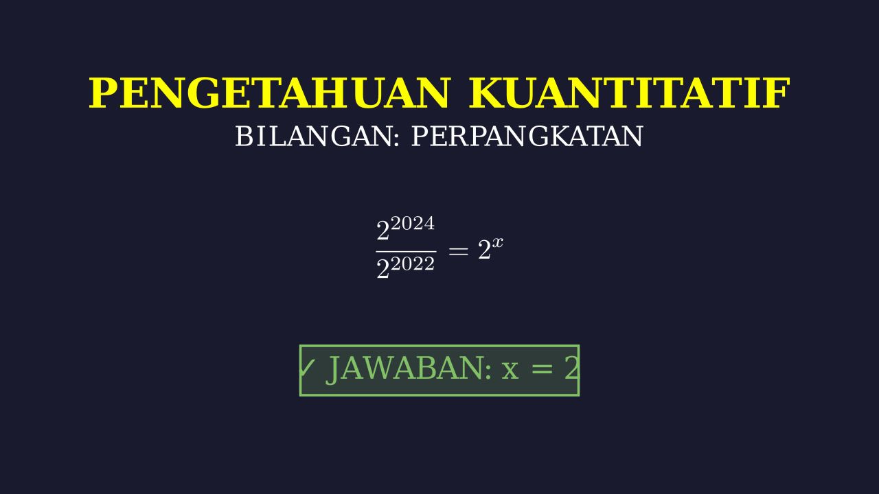Konsep Dasar Perpangkatan