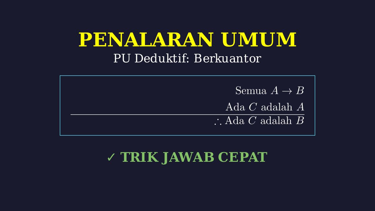 Penalaran Deduktif: Pernyataan Berkuantor