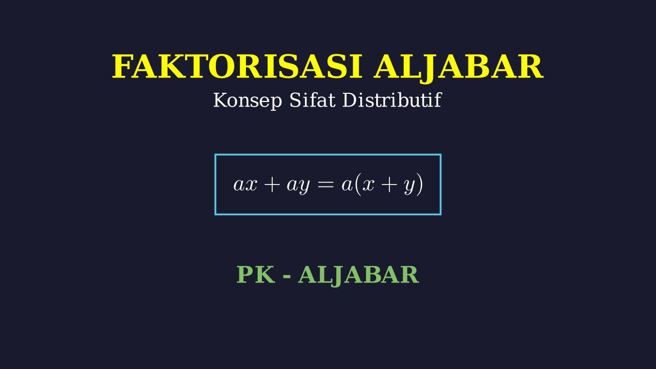 Faktorisasi Aljabar dan Sifat Distributif