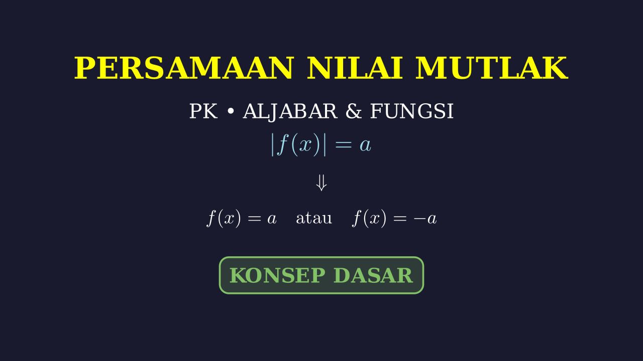 Persamaan Nilai Mutlak: Konsep & Operasi Dukung pembacaan ini.