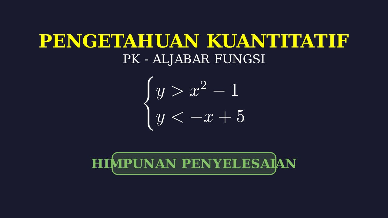 Sistem Pertidaksamaan Linear dan Kuadrat