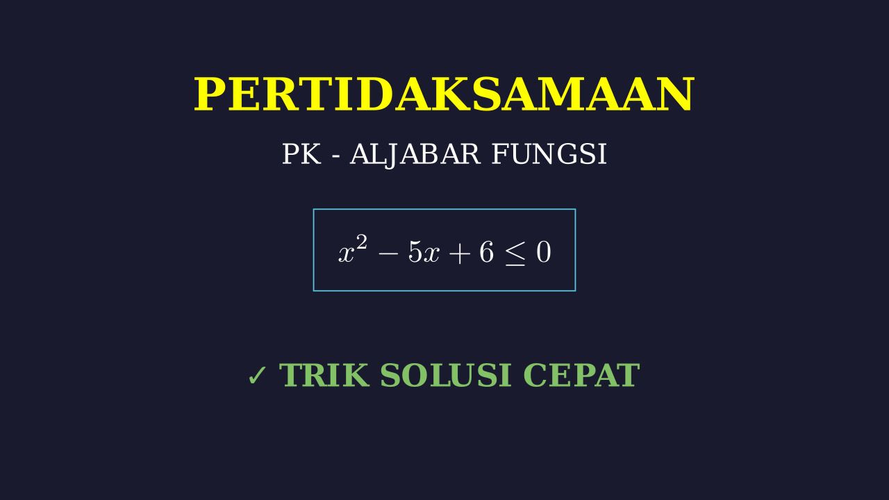 Pertidaksamaan: Konsep Dasar