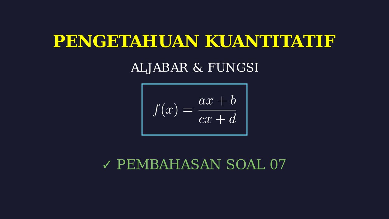 Pembahasan Soal 7 Matematika