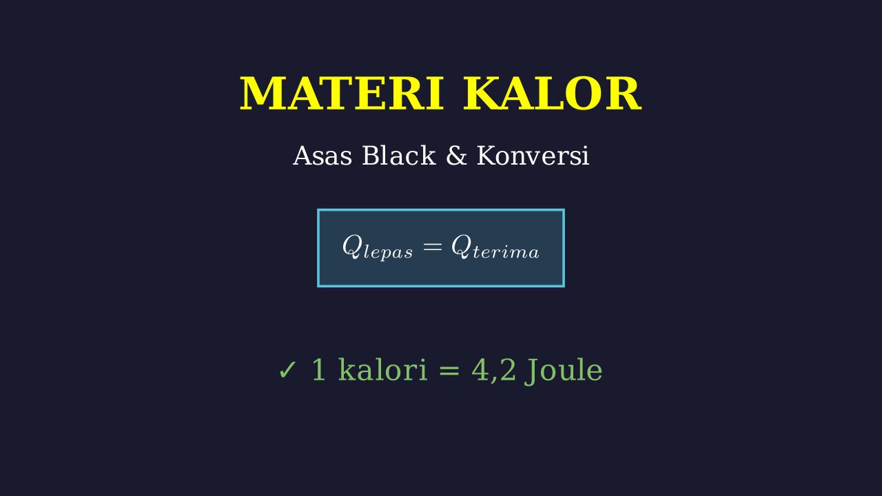 Kalor: Konversi dan Asas Black