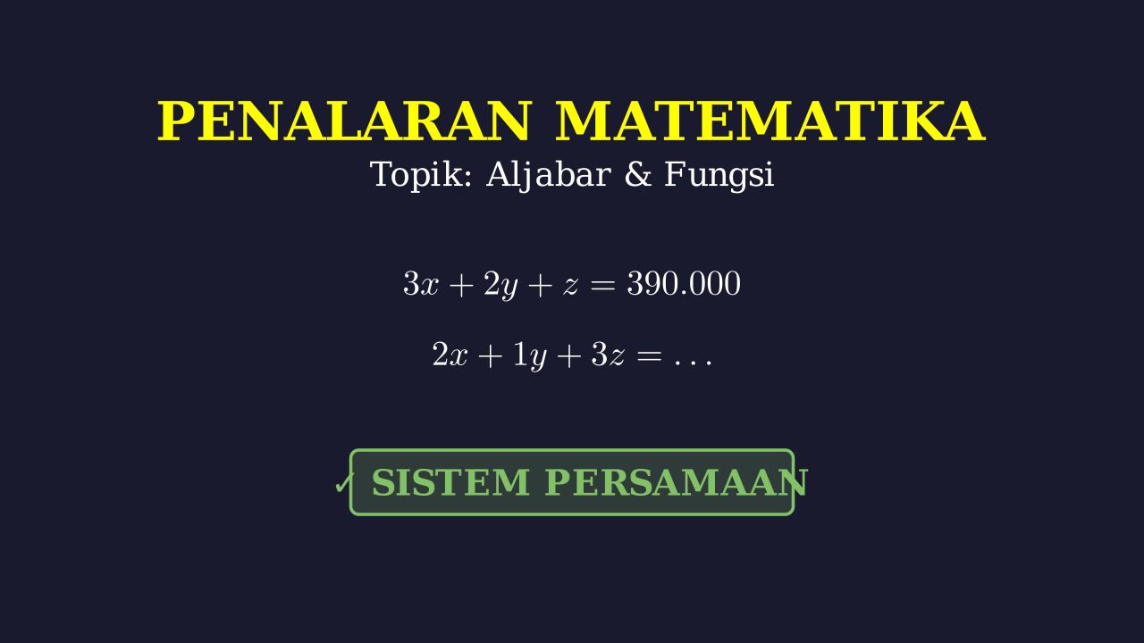 Soal Cerita: SPLTV
