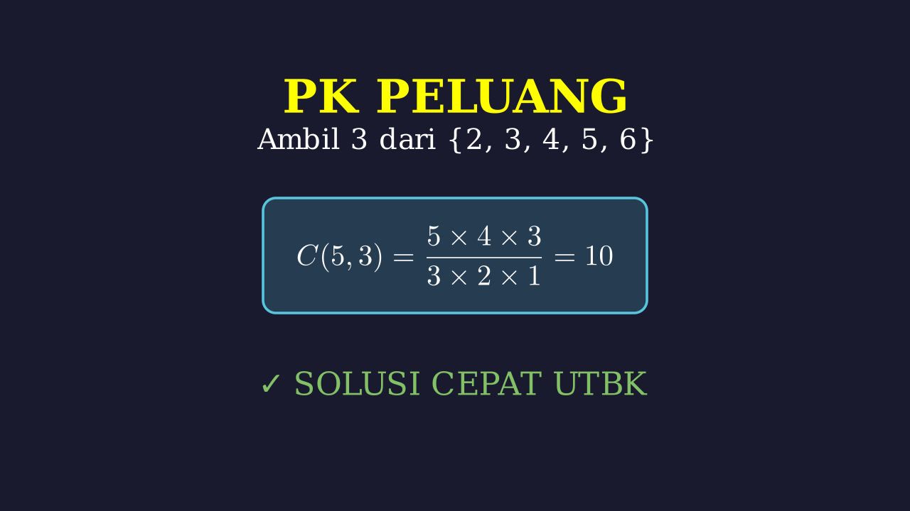Peluang: Pengambilan 3 Bilangan Acak