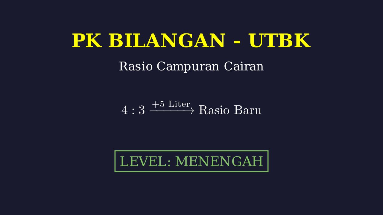Perbandingan Campuran: Soal UTBK