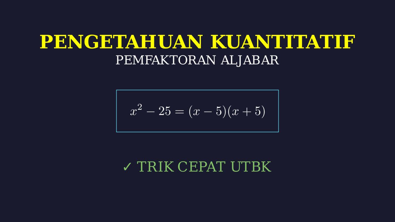 Pemfaktoran Aljabar