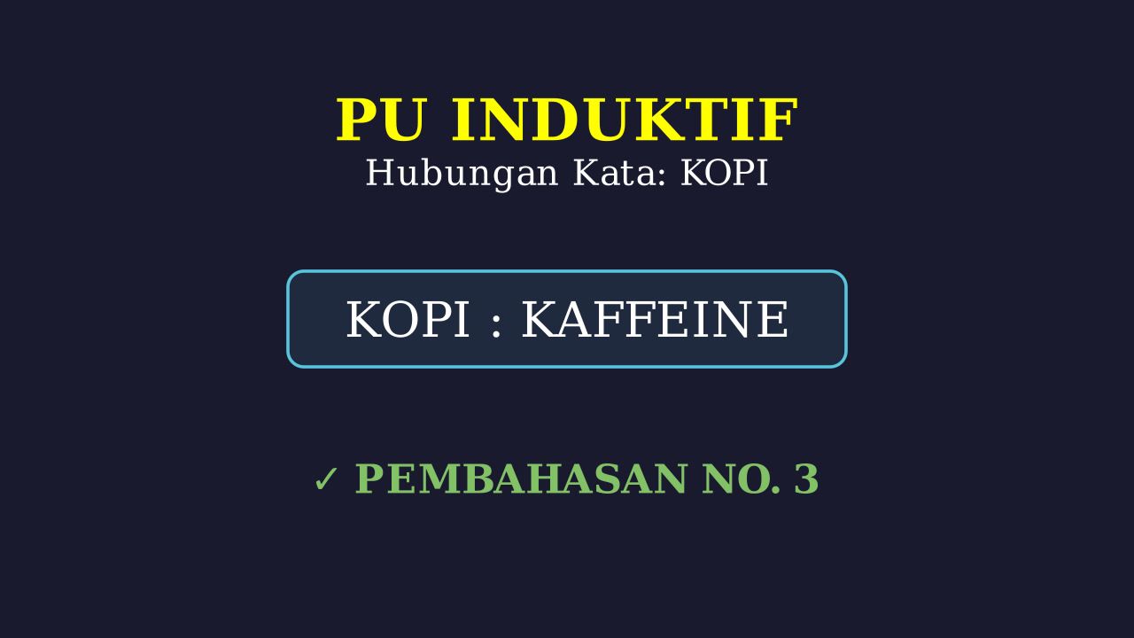 Analogi Kata: Kopi
