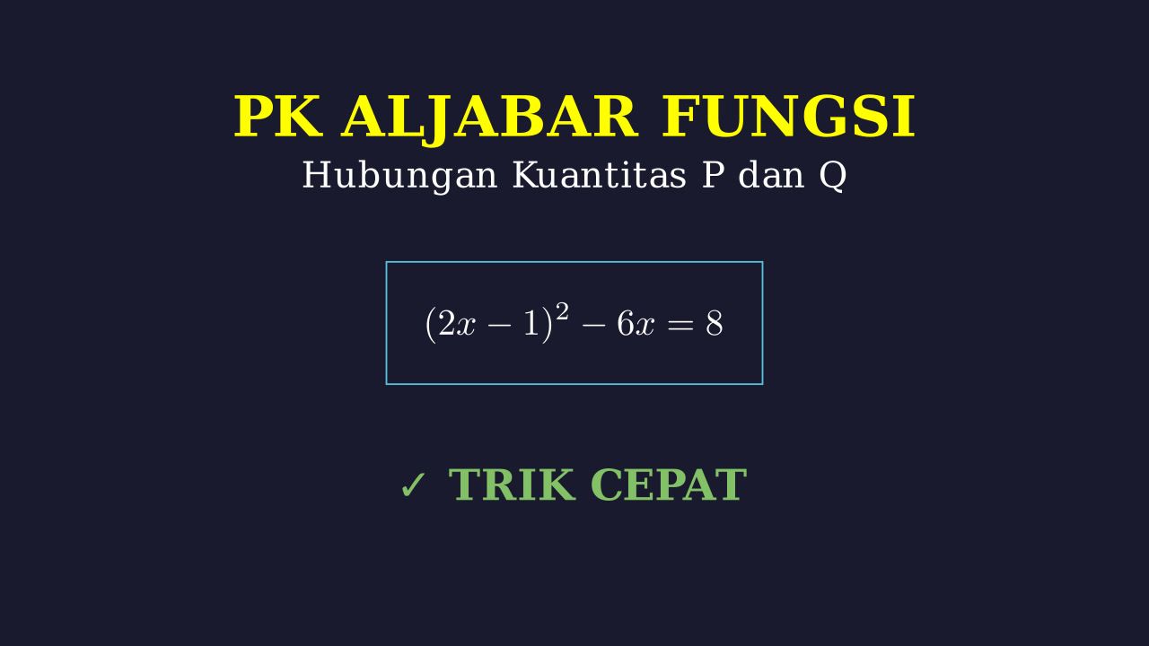 Hubungan Kuantitas P dan Q: Persamaan Fungsi