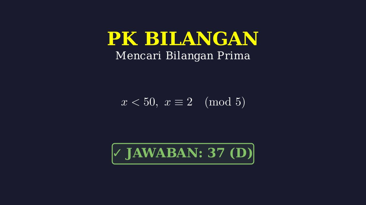 Bilangan Prima dan Sisa Bagi