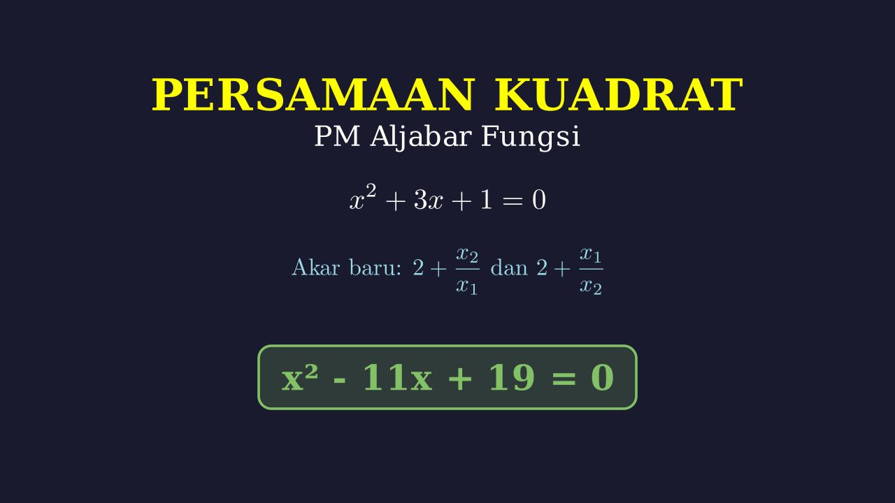 Menyusun Persamaan Kuadrat Baru