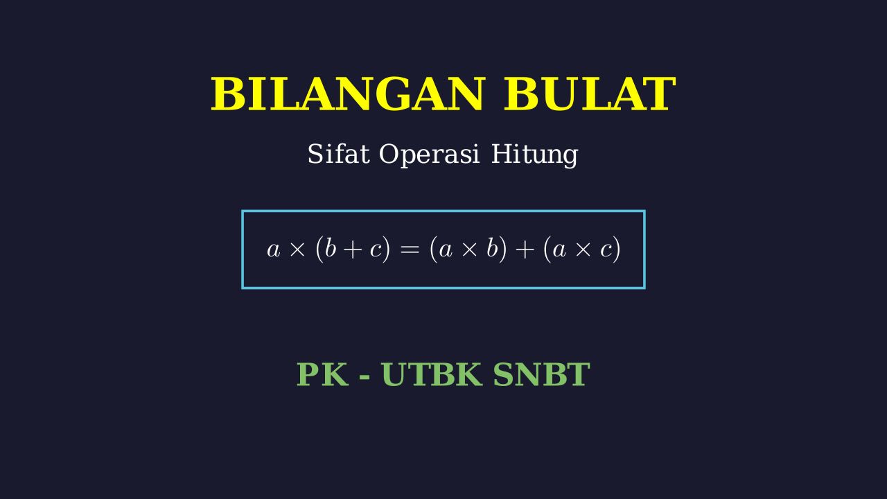 Sifat Operasi Hitung Bilangan Bulat