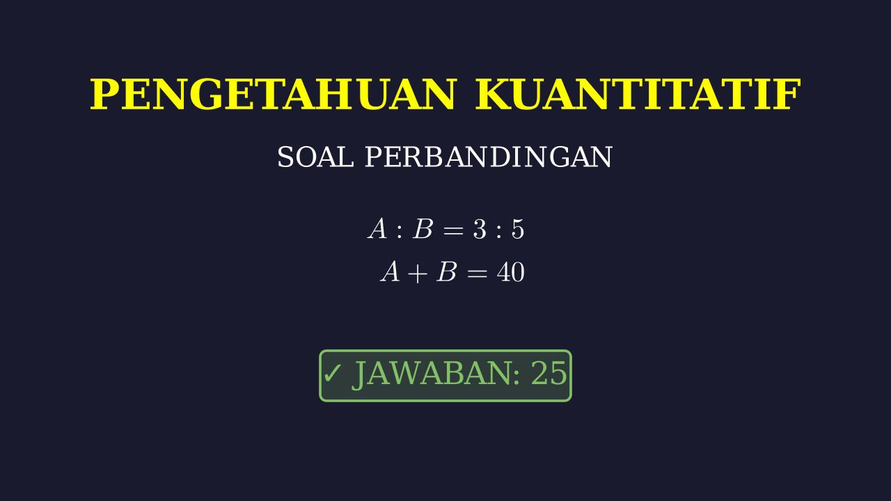 Latihan Soal Perbandingan