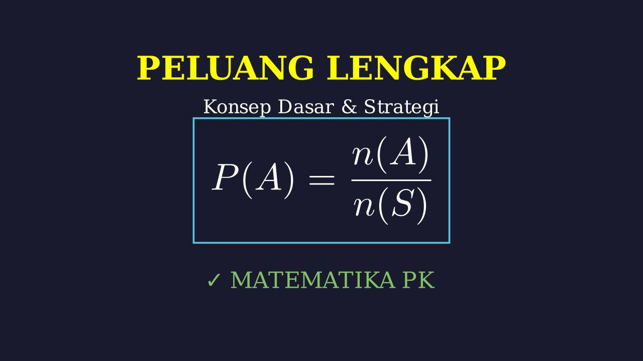 Peluang: Konsep Dasar Hingga Lengkap