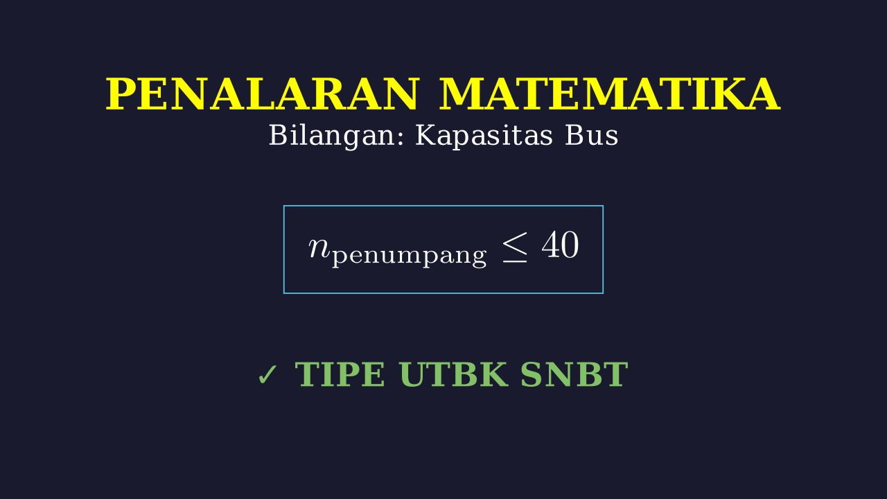 Soal Cerita: Kapasitas Bus Kota