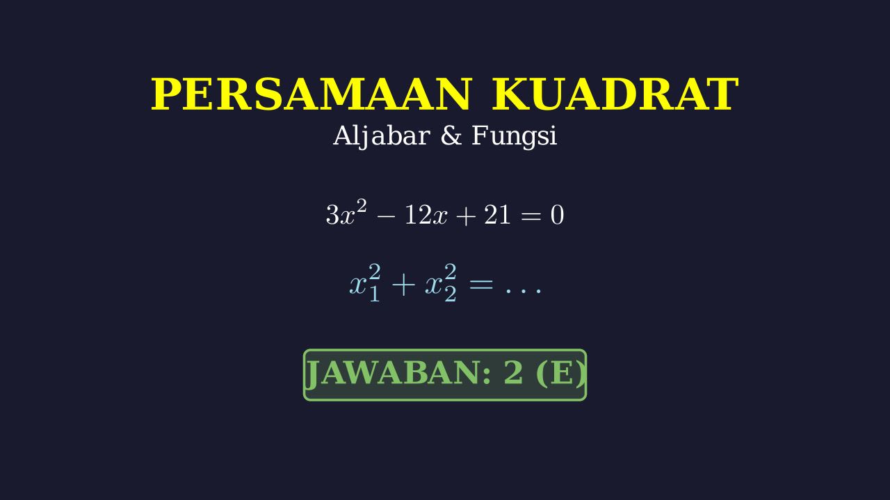 Persamaan Kuadrat: Menghitung Jumlah Kuadrat Akar