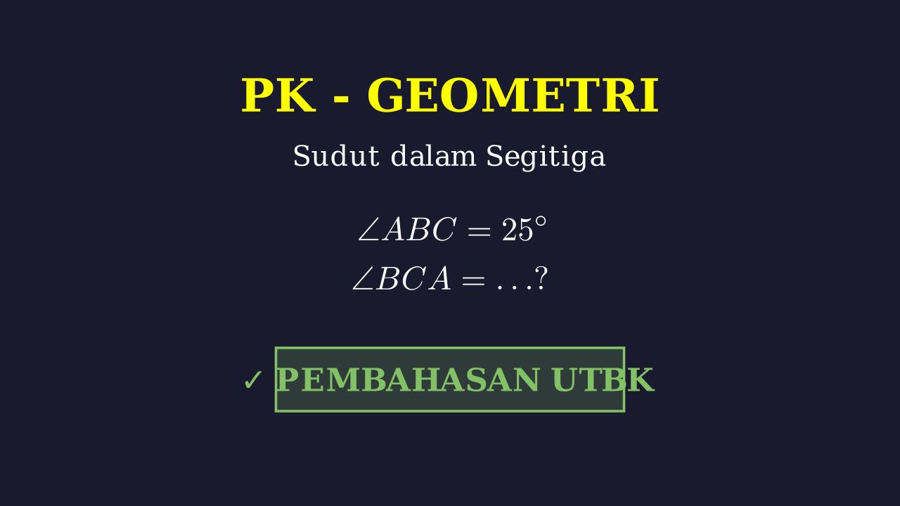 Mencari Besar Sudut BCA