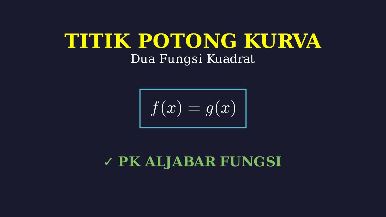 Titik Potong Dua Fungsi Kuadrat