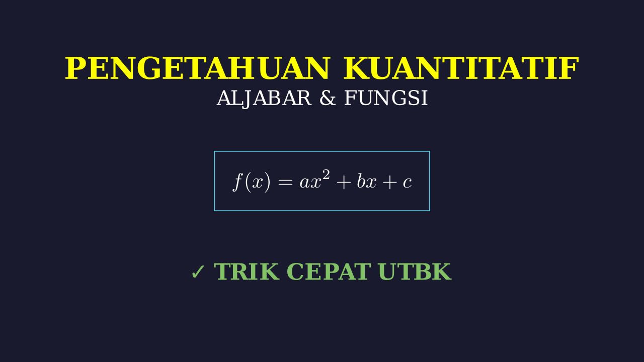 Memahami Persamaan Kuadrat