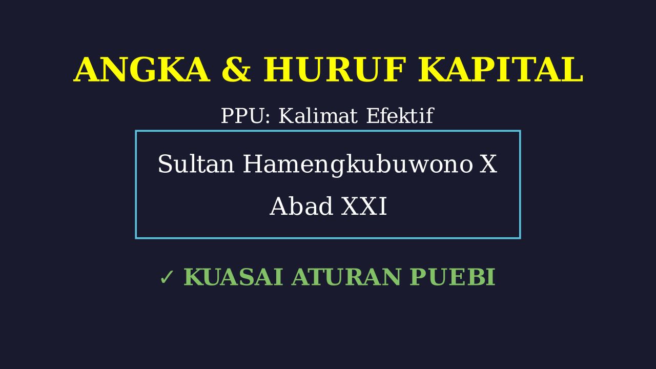 Angka Romawi dan Huruf Kapital