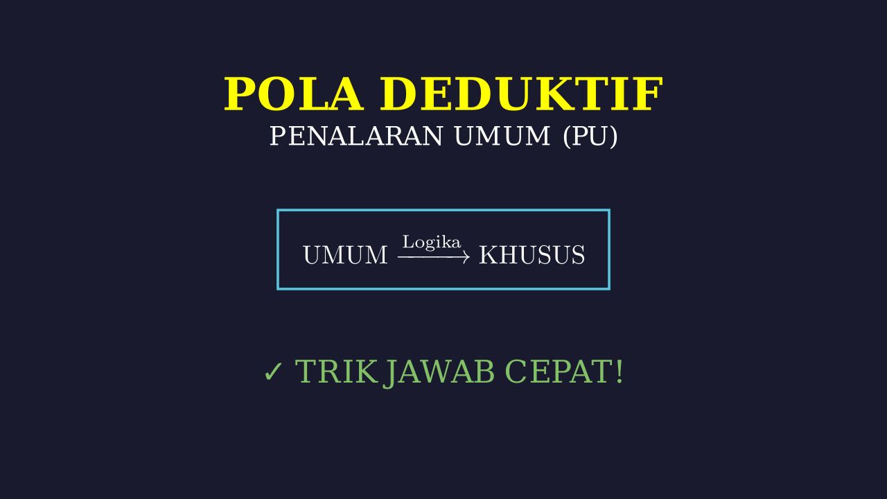 Pola Deduktif: Penalaran Logika