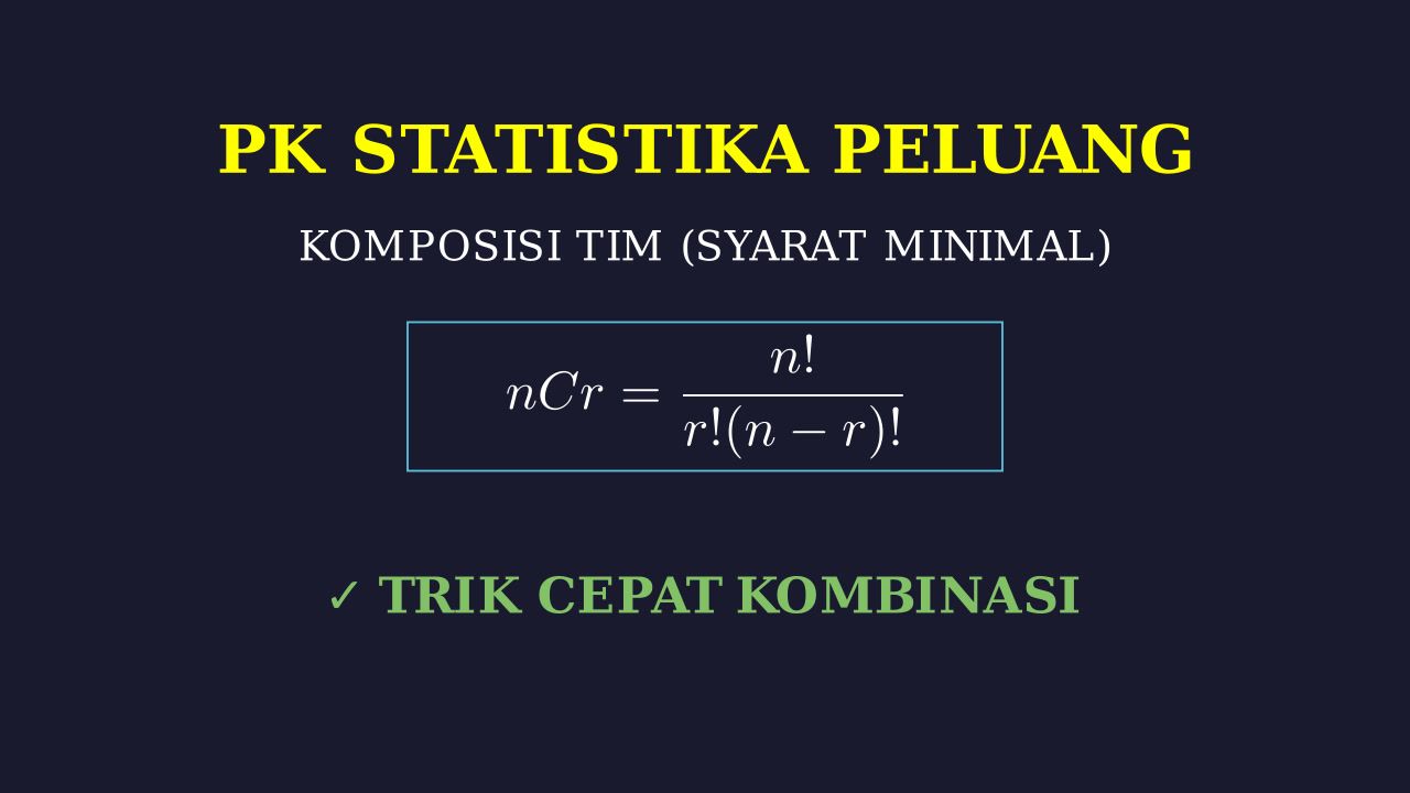 Kombinasi Tim dengan Syarat Minimal