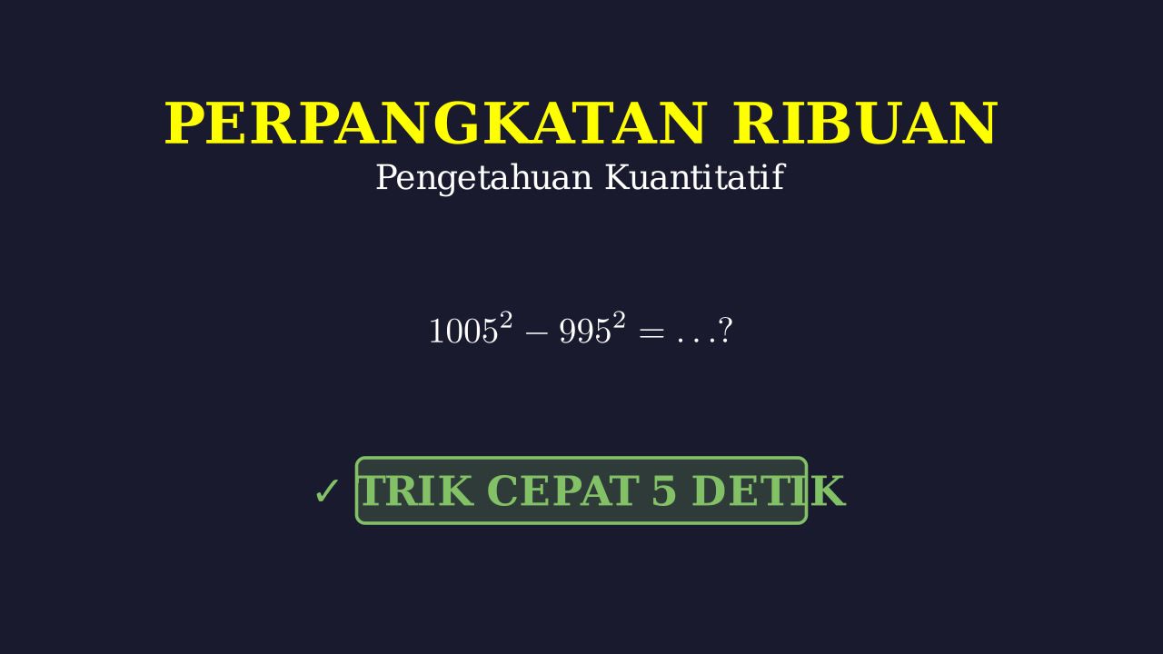 Menghitung Perpangkatan Ribuan
