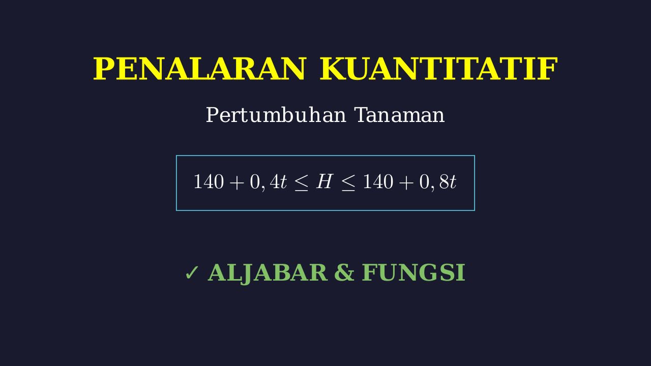 Estimasi Pertumbuhan Tinggi Tanaman