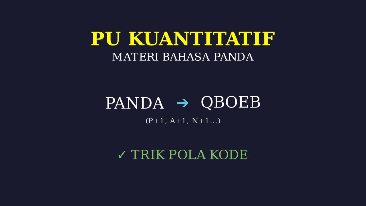 Bahasa Panda: Logika Linguistik