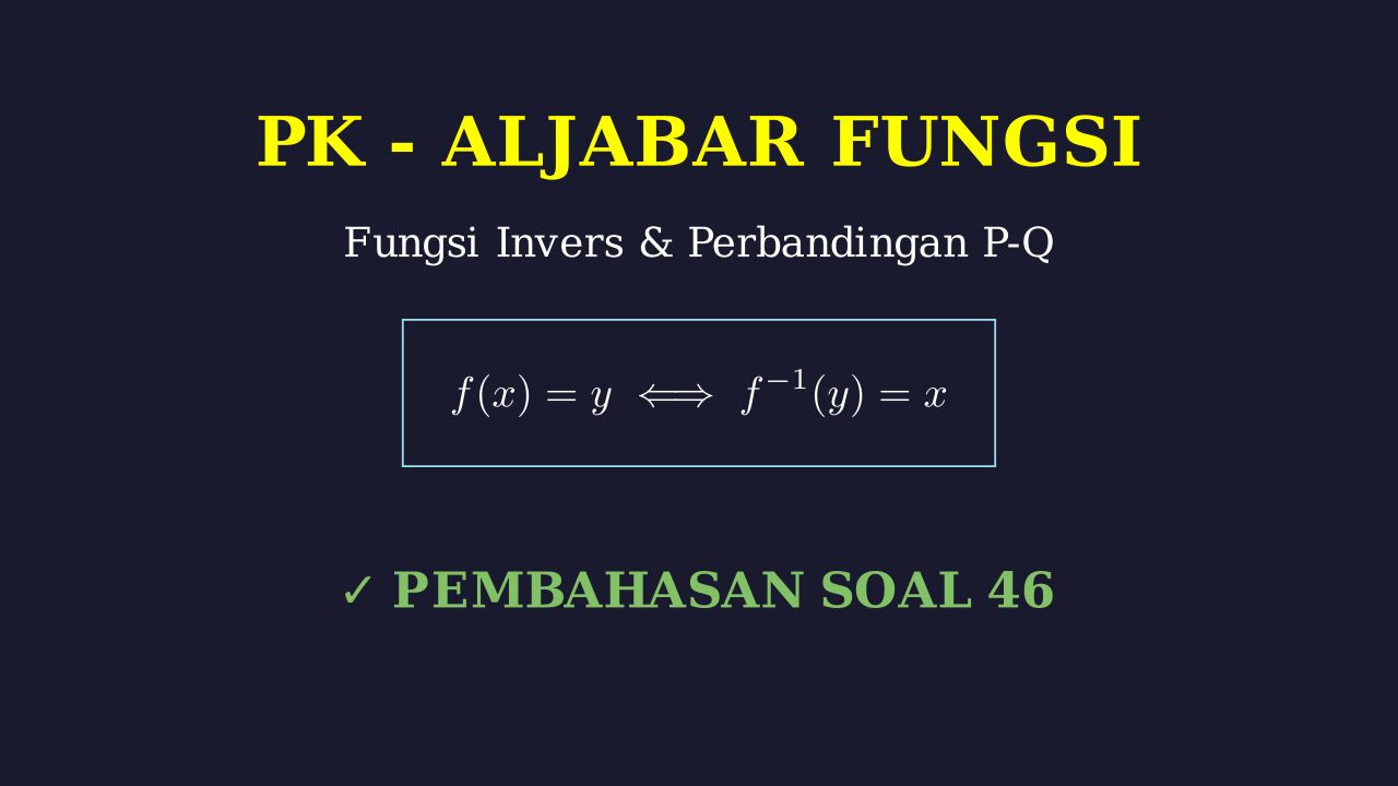 Fungsi Invers dan Perbandingan Kuantitas