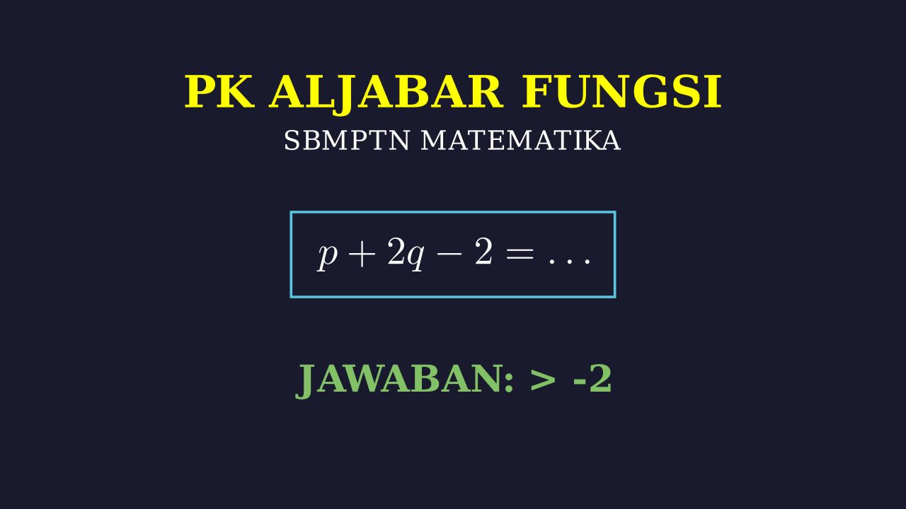 Operasi Aljabar: Soal SBMPTN