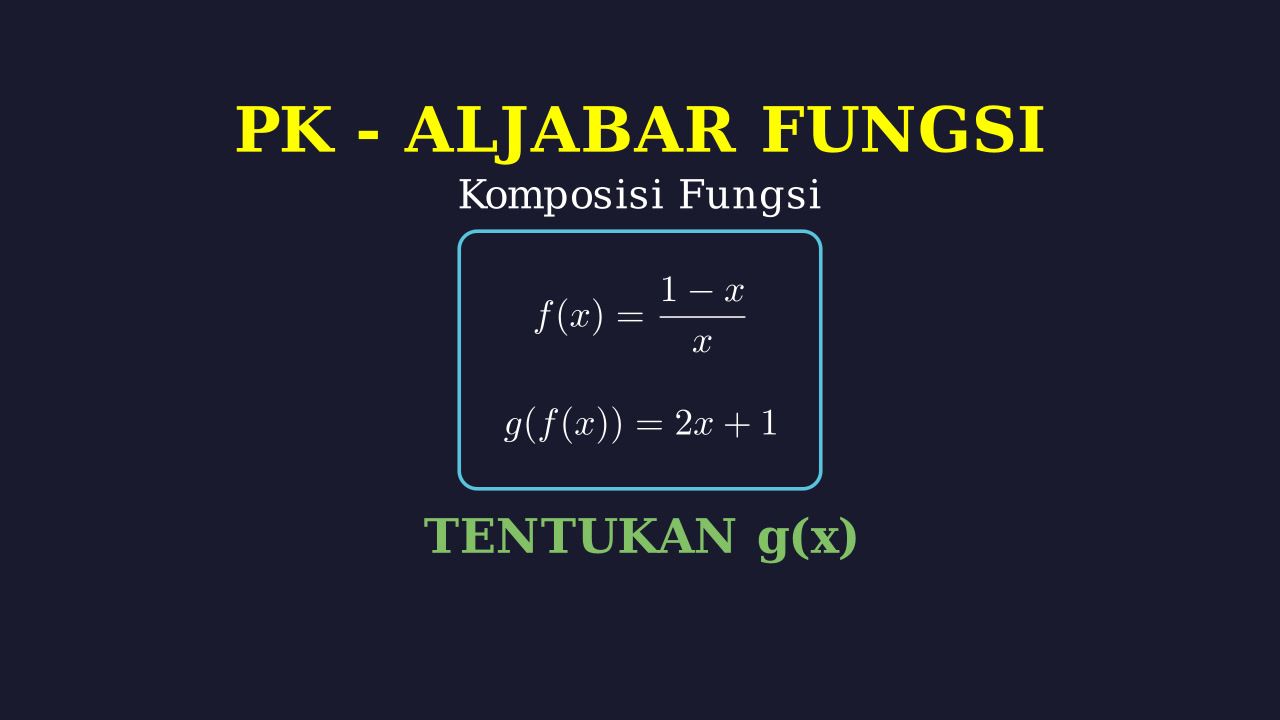 Komposisi Fungsi: Menentukan Fungsi g(x)