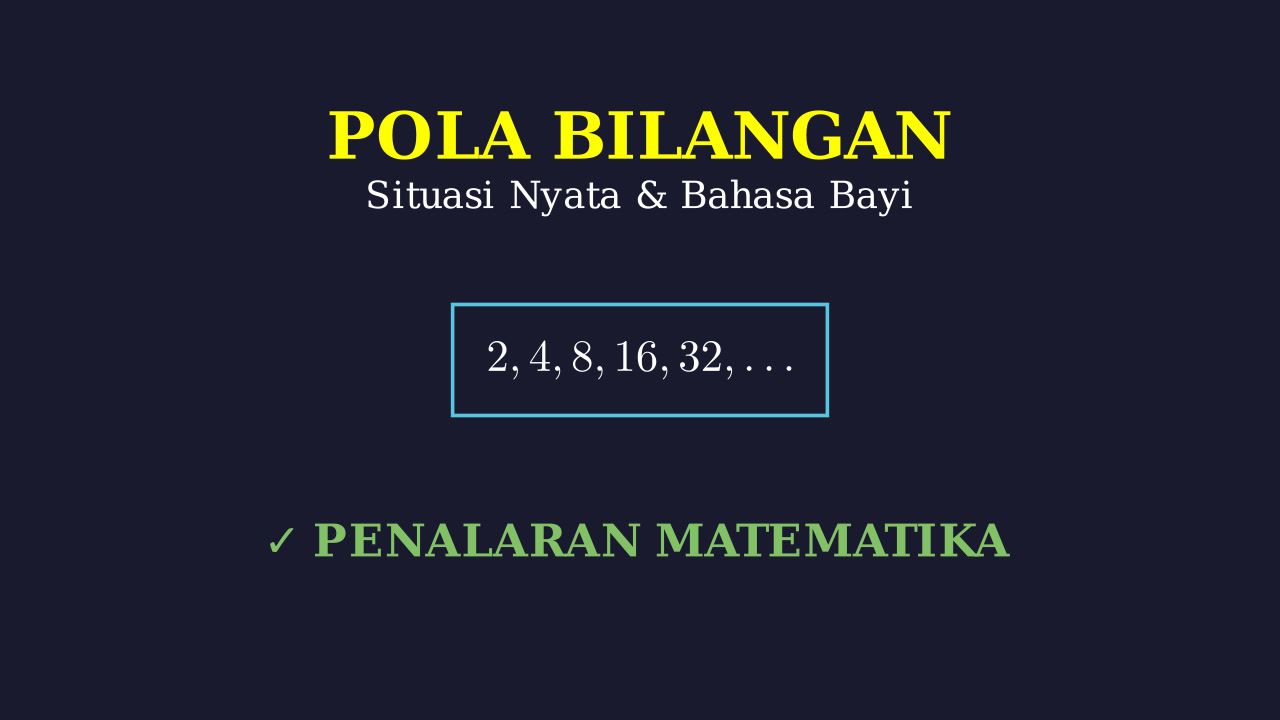 Pola Bilangan Versi Bahasa Bayi
