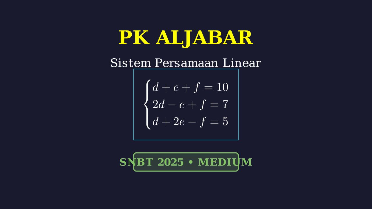 Sistem Persamaan Linear: SNBT 2025