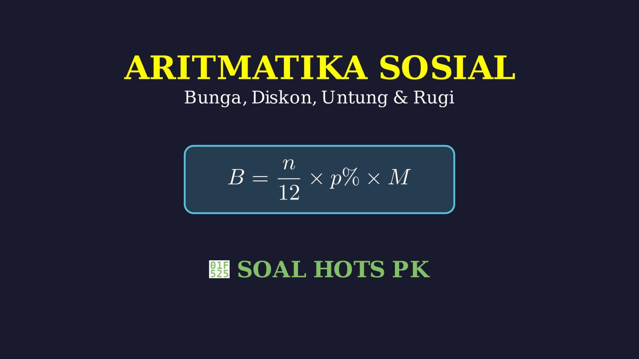 Aritmatika Sosial: Bunga, Diskon, & Soal HOTS