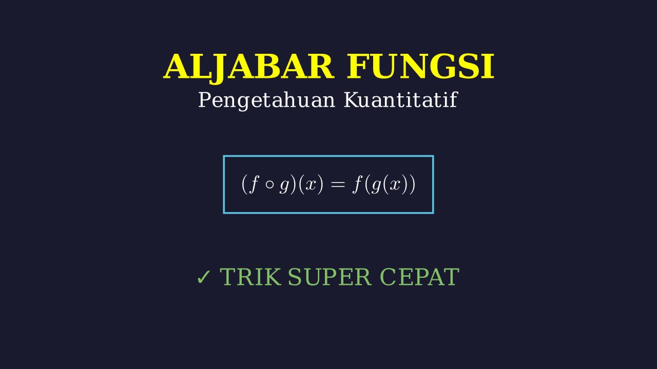 Operasi Aljabar Fungsi