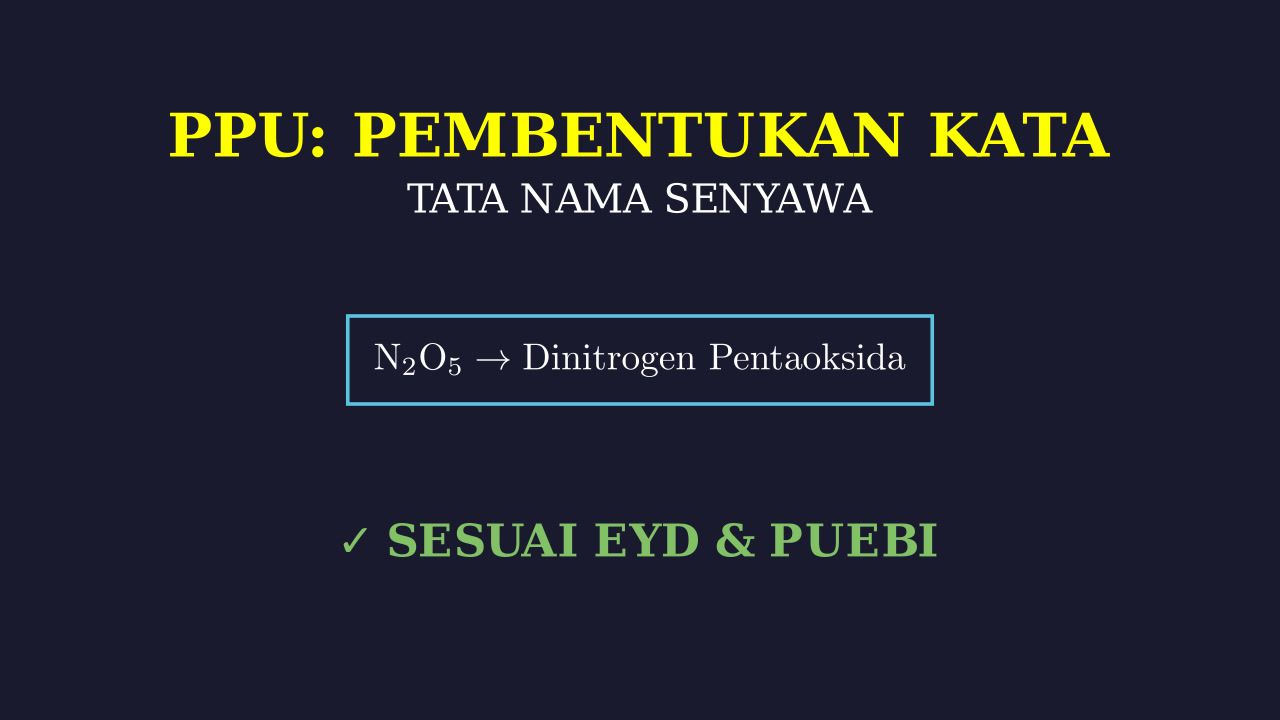 Tata Nama Senyawa Kimia