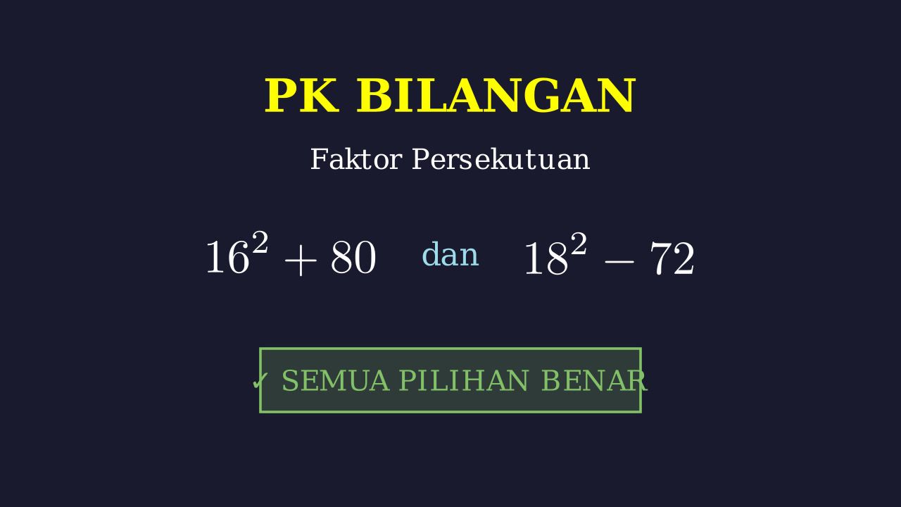 Menentukan Faktor Persekutuan