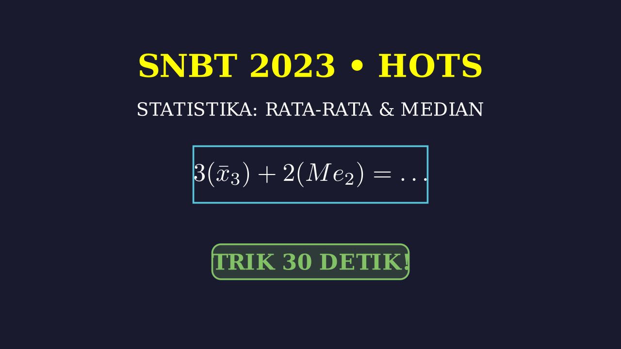 Soal HOTS SNBT: Statistik Rata-Rata dan Median
