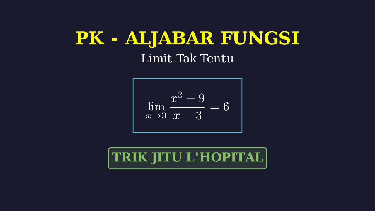 Penyelesaian Limit Tak Tentu