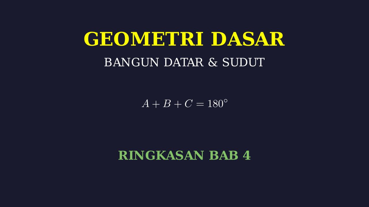 Geometri Dasar: Konsep Bangun Datar