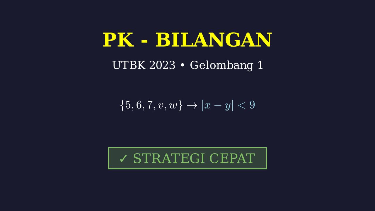 Kecukupan Data: Selisih Bilangan UTBK
